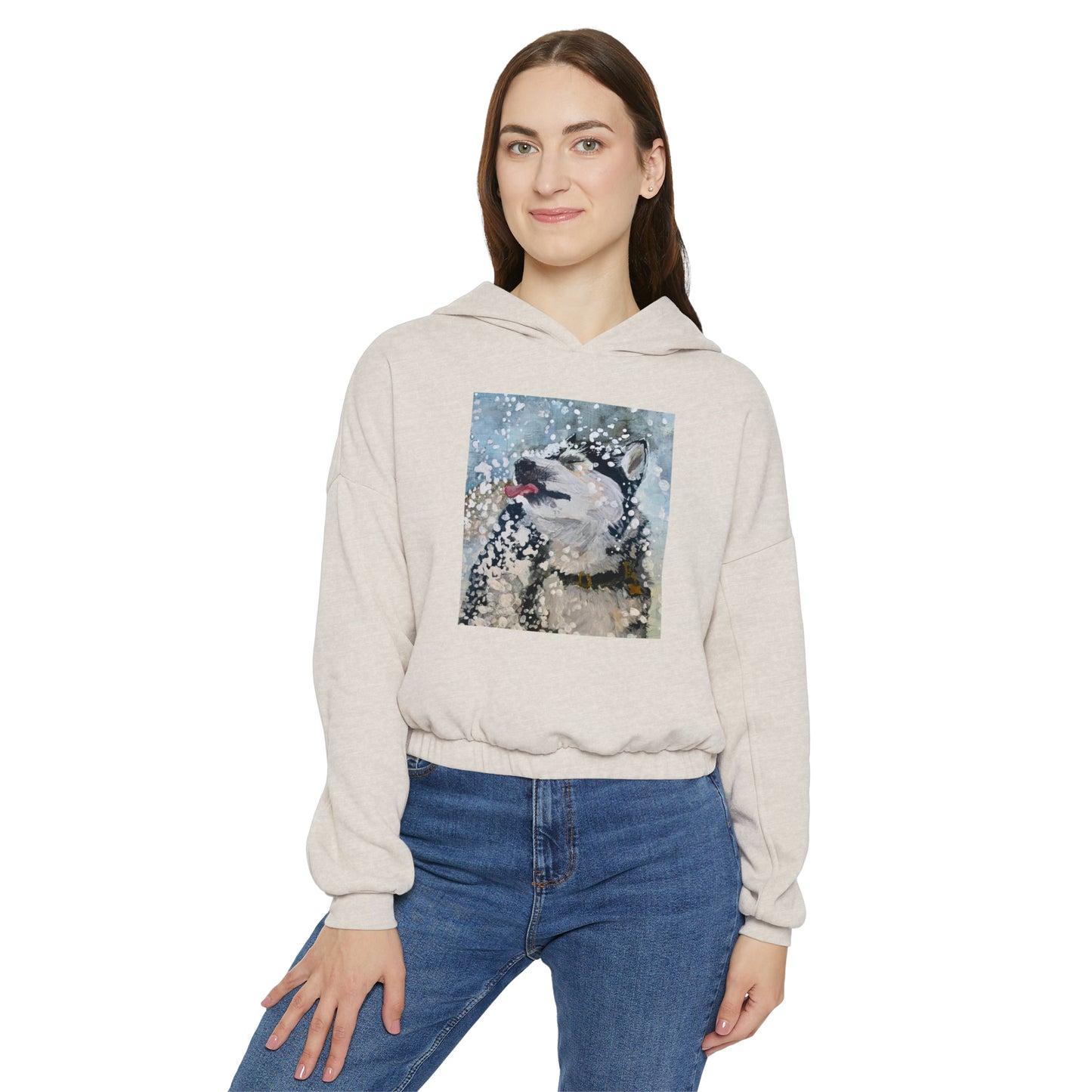 Catching Snow- Cinched Bottom Hoodie