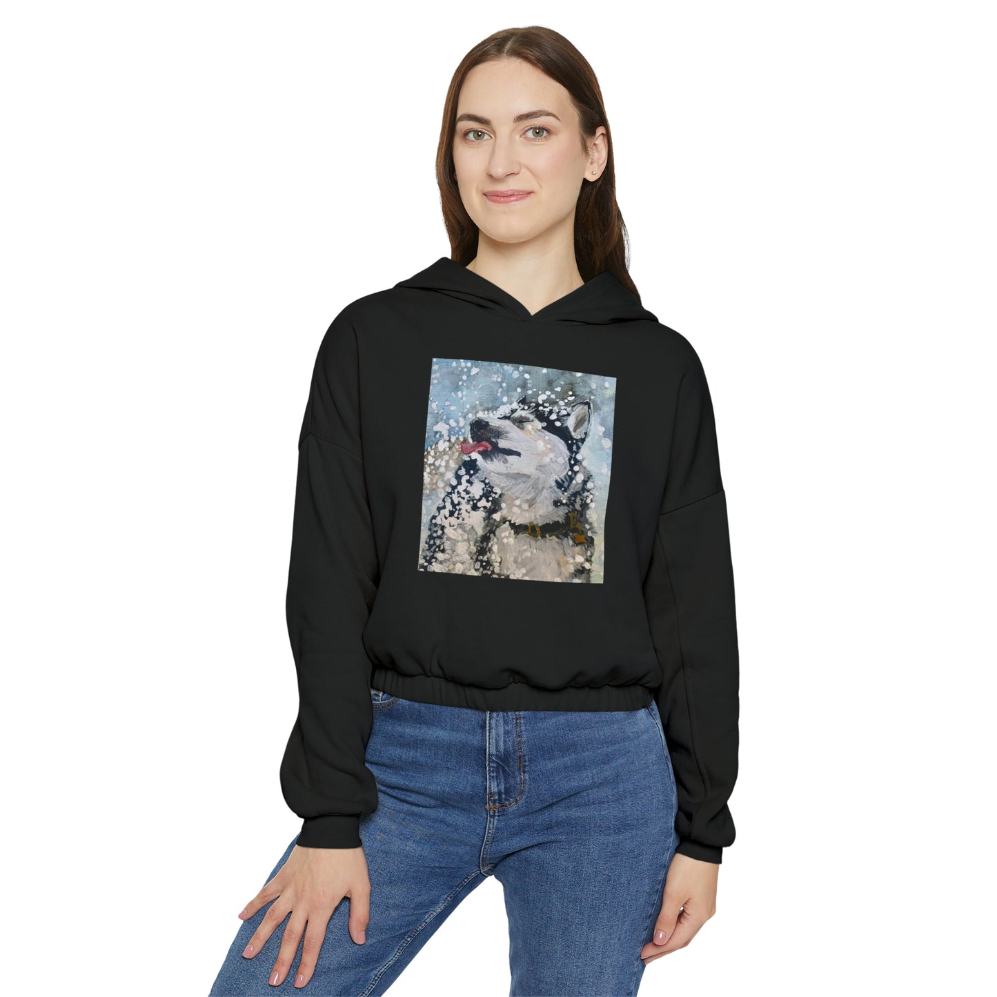 Catching Snow- Cinched Bottom Hoodie