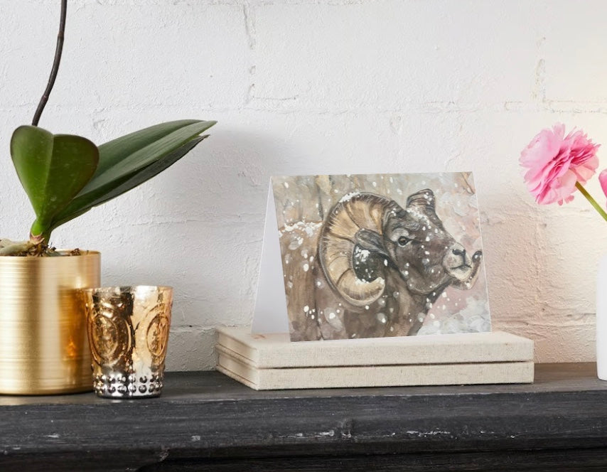 "Bighorn Ram" Greeting Card