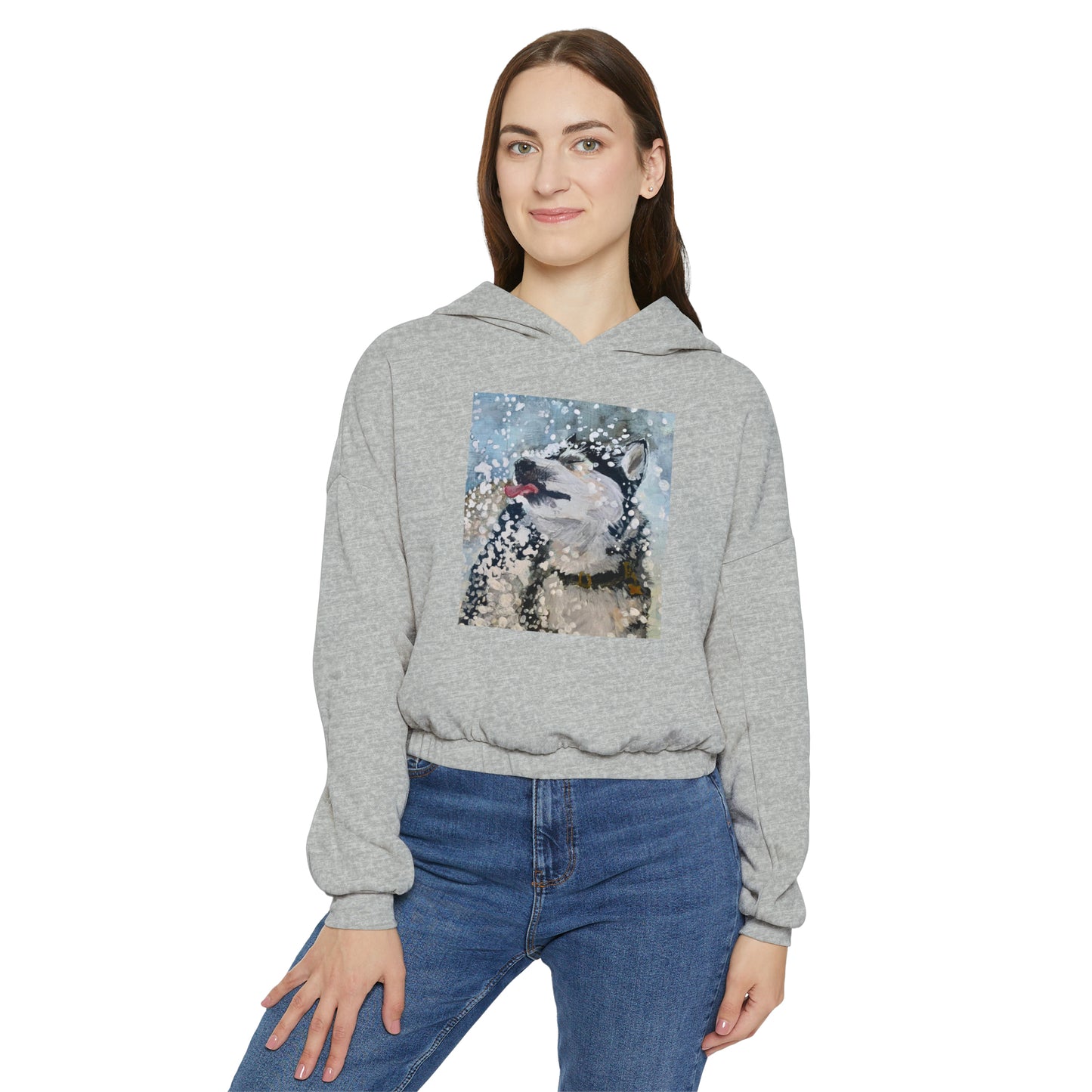 Catching Snow- Cinched Bottom Hoodie