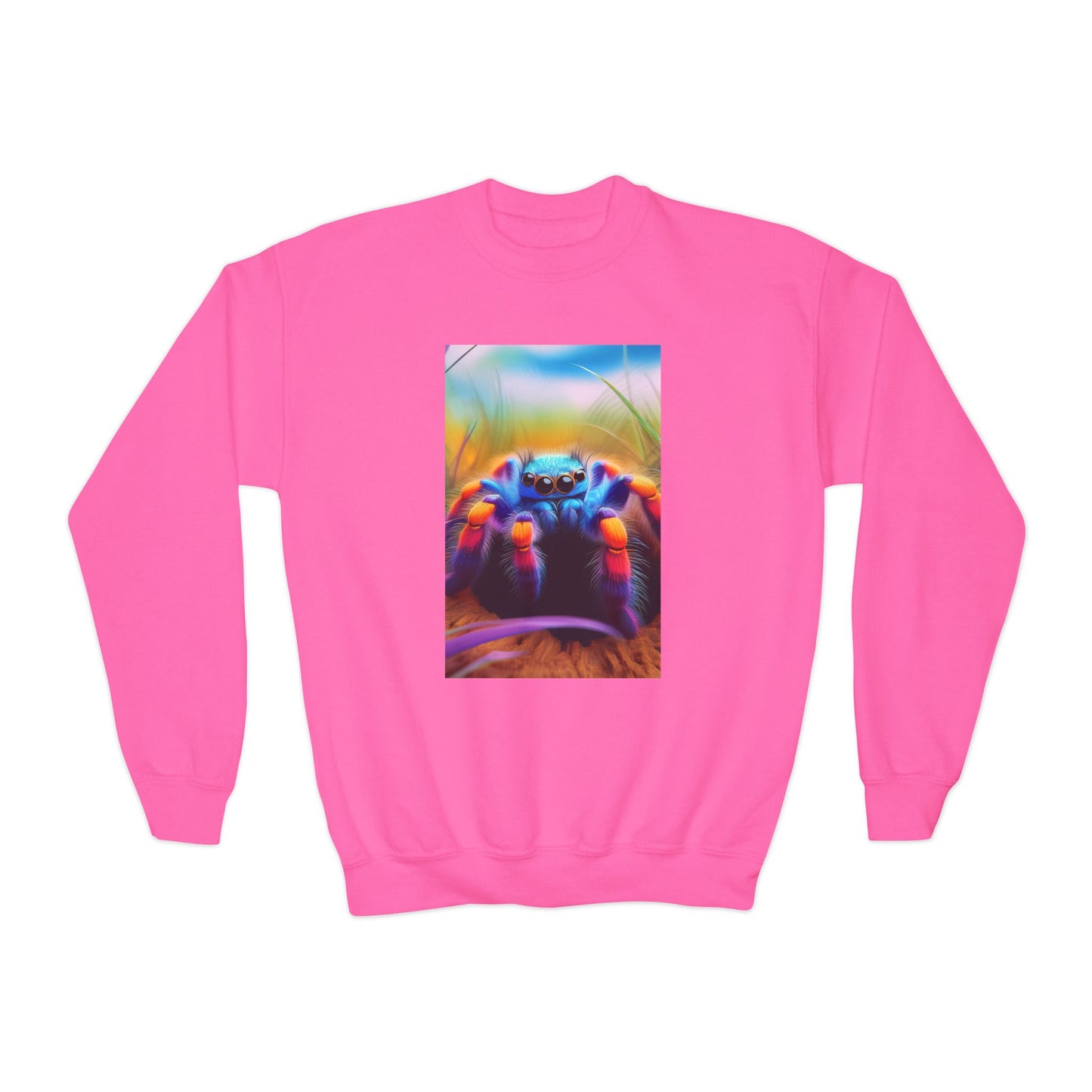 Rainbow Tarantula Youth Crewneck Sweatshirt