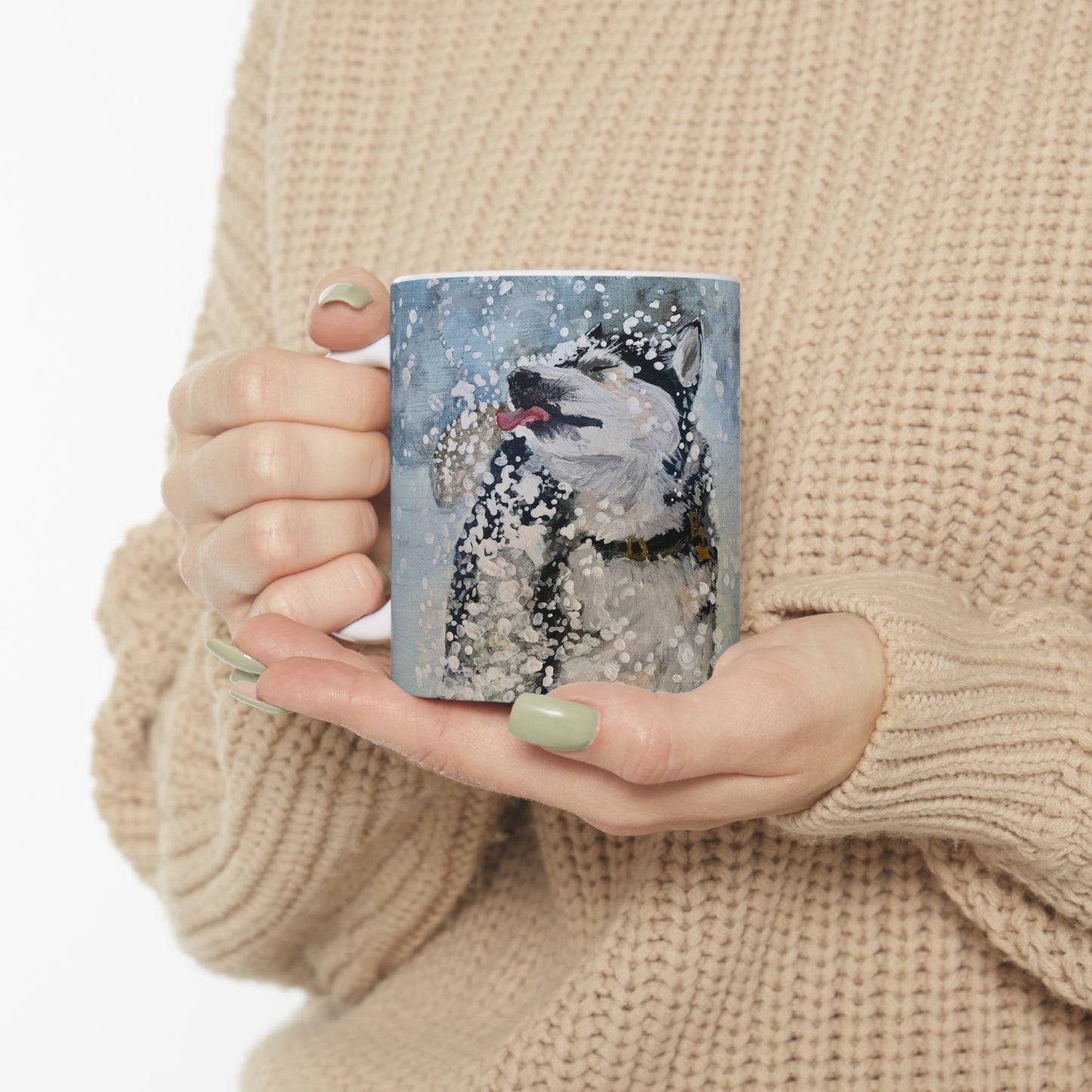 Catching Snow- Ceramic Mug 11oz