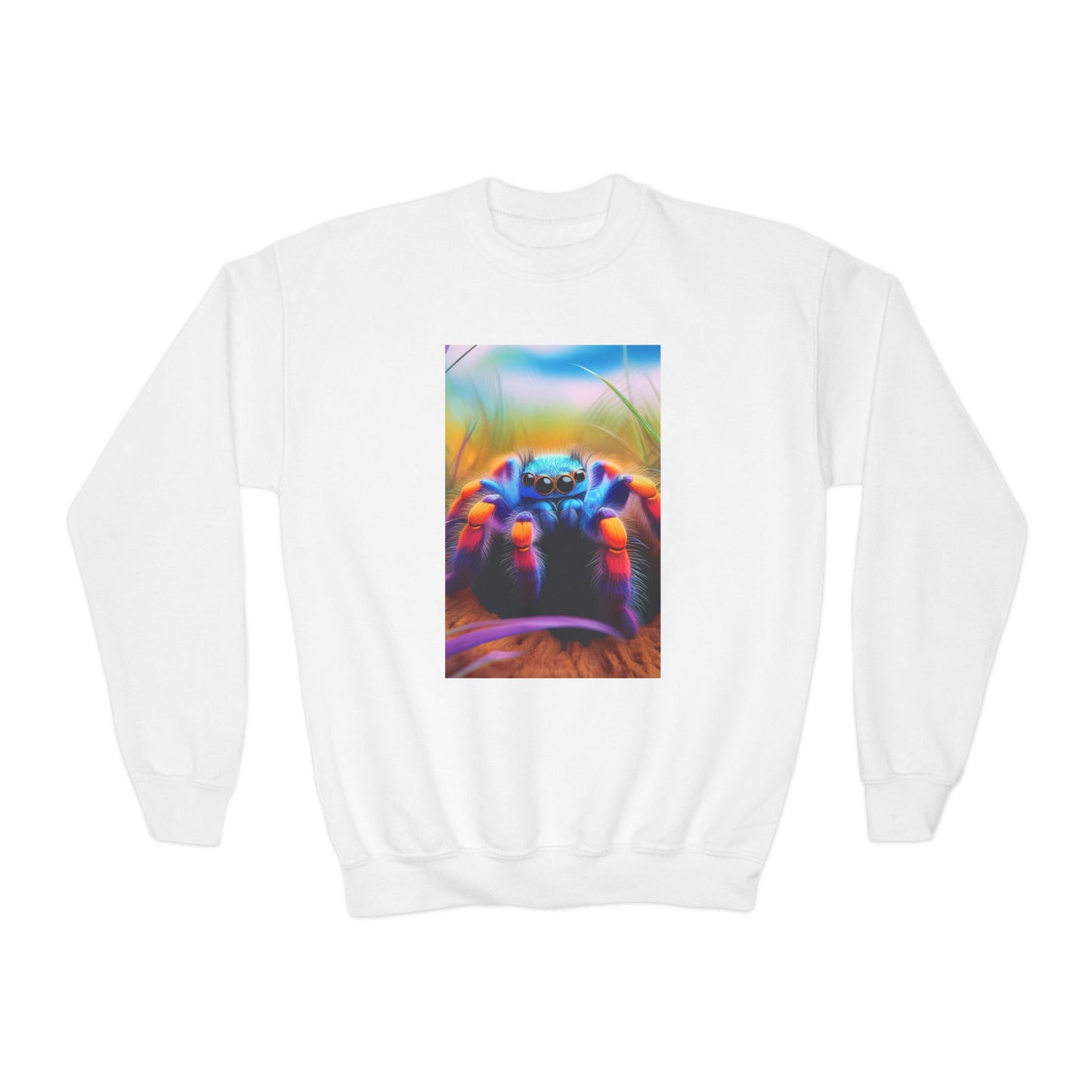 Rainbow Tarantula Youth Crewneck Sweatshirt